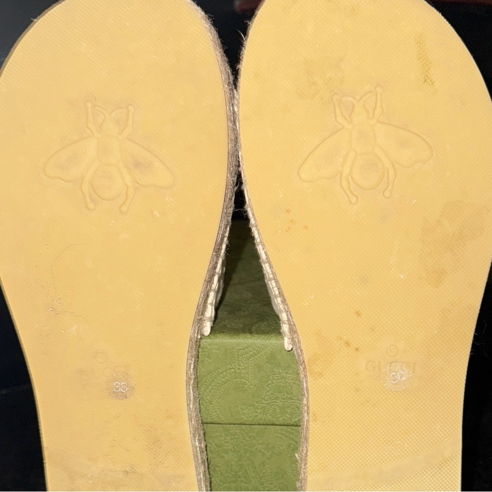 Gucci Greggio/Raw Nat/Ivoi Cream Platform Slide Sandals - Picture 7 of 13
